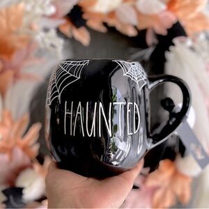 LAST ONE✨NEW🎃Rae Dunn Haunted Black Pumpkin Halloween 2024 Mug🖤